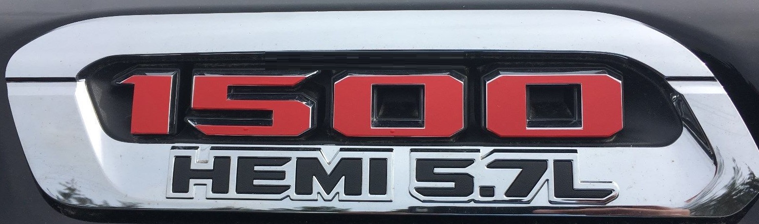 "1500" Emblem Decal Overlay Kit 2019 Ram Truck